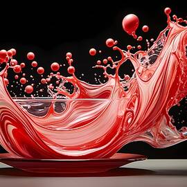 A surreal depiction of fluid motion, transforming everyday objects into liquid forms No 4 by Andre Petrov
