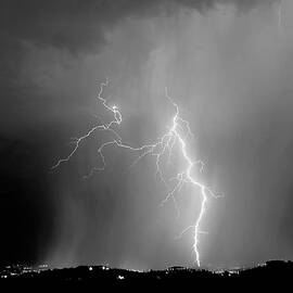 A Very Localized Thunderstorm In Black And White by Douglas Taylor