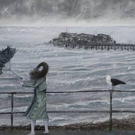 A Wet Wednesday at the Seaside by Philip Harvey