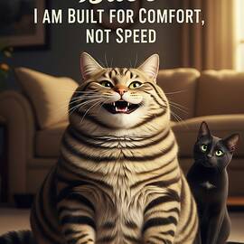 Babe, I am built for comfort, not speed Funny Fine Art Cat Print by Bob Orsillo by Bob Orsillo Studio d'artista