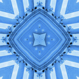  Abstract Columns 27 in Blue
