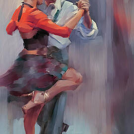 Abstract Couple Tango dancing at its best  by Gull G