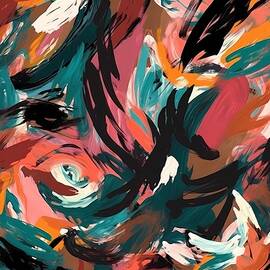 Abstract expressionist pattern with bold brushstrokes No 1 by Andre Petrov