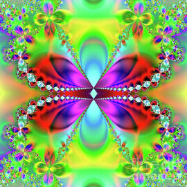 Abstract jewel butterfly  by Zenya Zenyaris