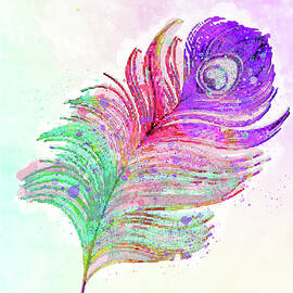 Abstract Peacock Feather by Pamela Williams