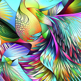 Abstract Peacock by Grace Iradian