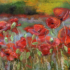 Abstract Poppy Field by Laura Aitmane