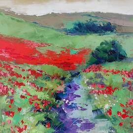 Abstract poppy field by Lorand Sipos