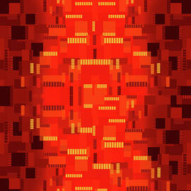 Abstract Red and Yellow Pattern  by Andrew Hitchen