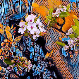 Abstract tree flowers by Jeff Burgess