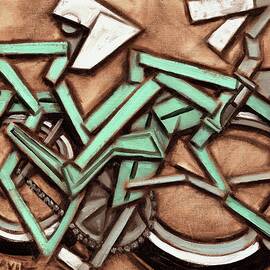Abstract Turquoise Cruiser Bike by Tommervik