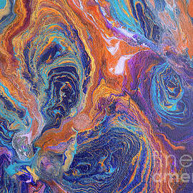 Acrylic Pour Eternal Galaxies by Elisabeth Lucas