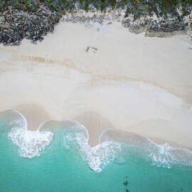 Aerial shot of Injidup Beach square crop by Chris De Blank