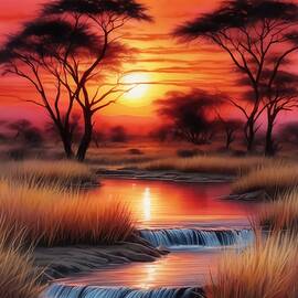 AFRICAN SUNSET ai by Dreamz -
