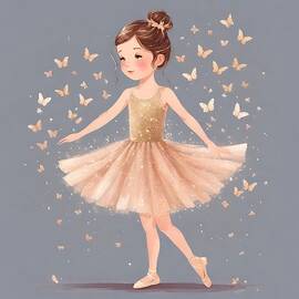 AI Ballerina and Butterfly Design