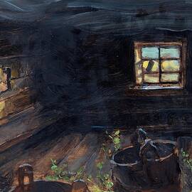 Akseli Gallen-Kallela - Sauna interior by Les Classics