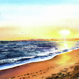 Algarve Sunset Painting by Dora Hathazi Mendes