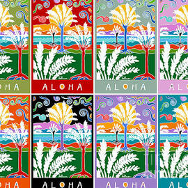 Aloha Palms Poster by A Hillman