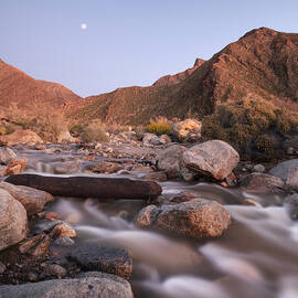 Anza Borrego Morning Moon and River by William Dunigan