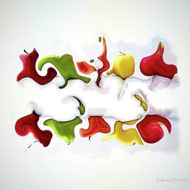 Apples Abstract  by Sudesna Bhattacharyya