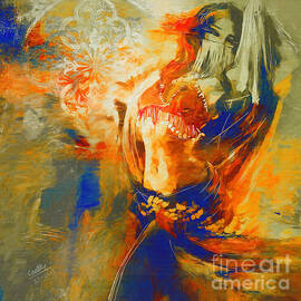 Arabian Belly Dancer abstract art by Gull G