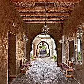 Arched passageway, La Maison Anglaise, Morocco, paint effect