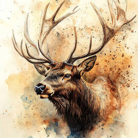 Artzy Elk by Athena Mckinzie