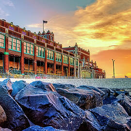 Asbury Park Convention Center at sunset by Geraldine Scull
