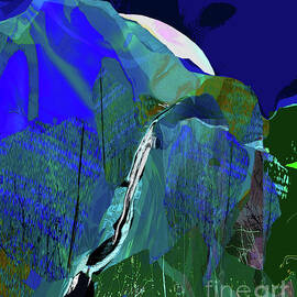 Asheville- Blue Ridge Mountain Moon Rise by Zsanan Studio