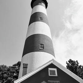 Assateague Lighthouse Vertical 1 BW by Photographic Arts And Design Studio