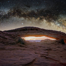 Astral Arch over Mesa Arch by Spencer Bawden