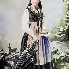 Austrian Girl in National Costume z4 by Historic Illustrations