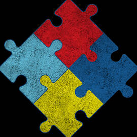 Autism Awareness Puzzle Pieces Retro by Flippin Sweet Gear