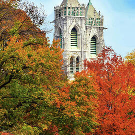 Autumn Framed Cathedral Towers  by Regina Geoghan