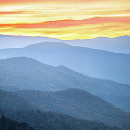 Autumn Layers Sunrise In Smoky Mountain National Park  by Jordan Hill