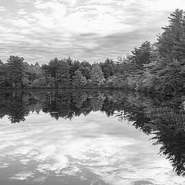 Autumn Reflections Black and White by Mayflower Imaging