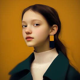 Ava Proud of Her Own Designed and Handmade Earrings by Jeff Stanford