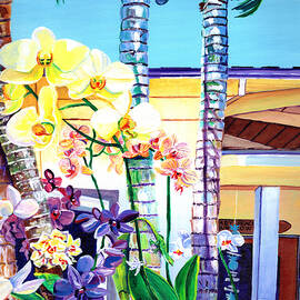 Baby Beach Bungalow with Orchids by Marionette Taboniar