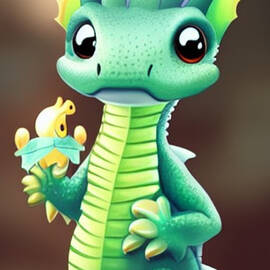 Baby Green Dragon by Cindy's Creative Corner