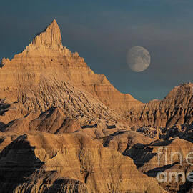 Badlands Moonrise - South Dakota by Sandra Bronstein