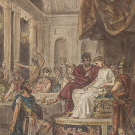 Banquet Scene, with a Roman Soldier Kneeling by Robert Smirke