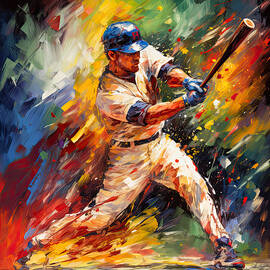 Baseball Passion - Baseball Colorful Art by Lourry Legarde