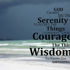 Beach Art - Serenity Prayer - Sharon Cummings by Sharon Cummings
