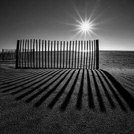 Beach Fence Sunrise by Morey Gers