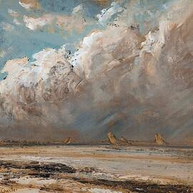 Beach in Normandy by Gustave Courbet French