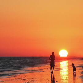 Beach Sunset 8A by Sally Fuller