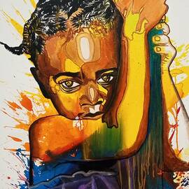 Beautiful black child by Jafeth Moiane