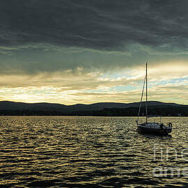 New England Sailboat Sunset by Kevin Giambertone