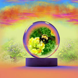 Bee Bubble Orb Edit by Gary F Richards