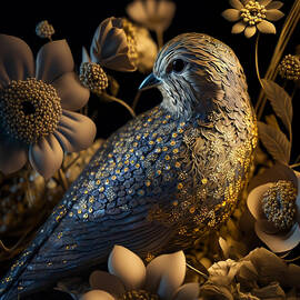 Bejeweled Bird by Mirian Sanches